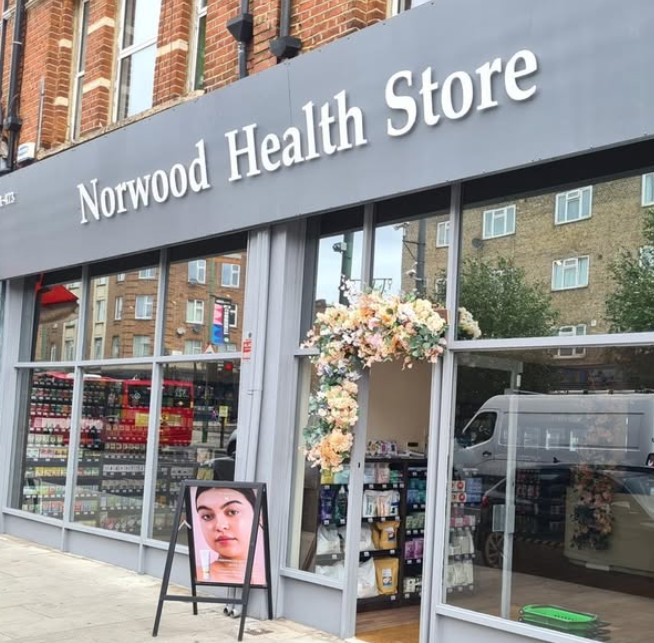 An image of the entrance to Norwood Health Store